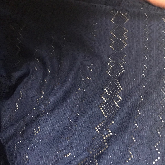 Navy stretch lace fit & Flare dress size 2/3 XL - Picture 3 of 3